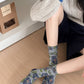 Rufia - Vintage Bloom Embroidered Crew Socks: Navy