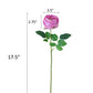 17"Real touch English Austin Cabbage Rose Stem: Pure White