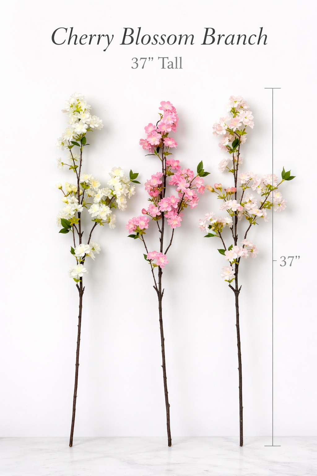 Cherry Blossom Branch : Light Pink / Short-19"
