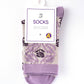 Rufia - Purple Embossed Women's Socks: 4 / One Size