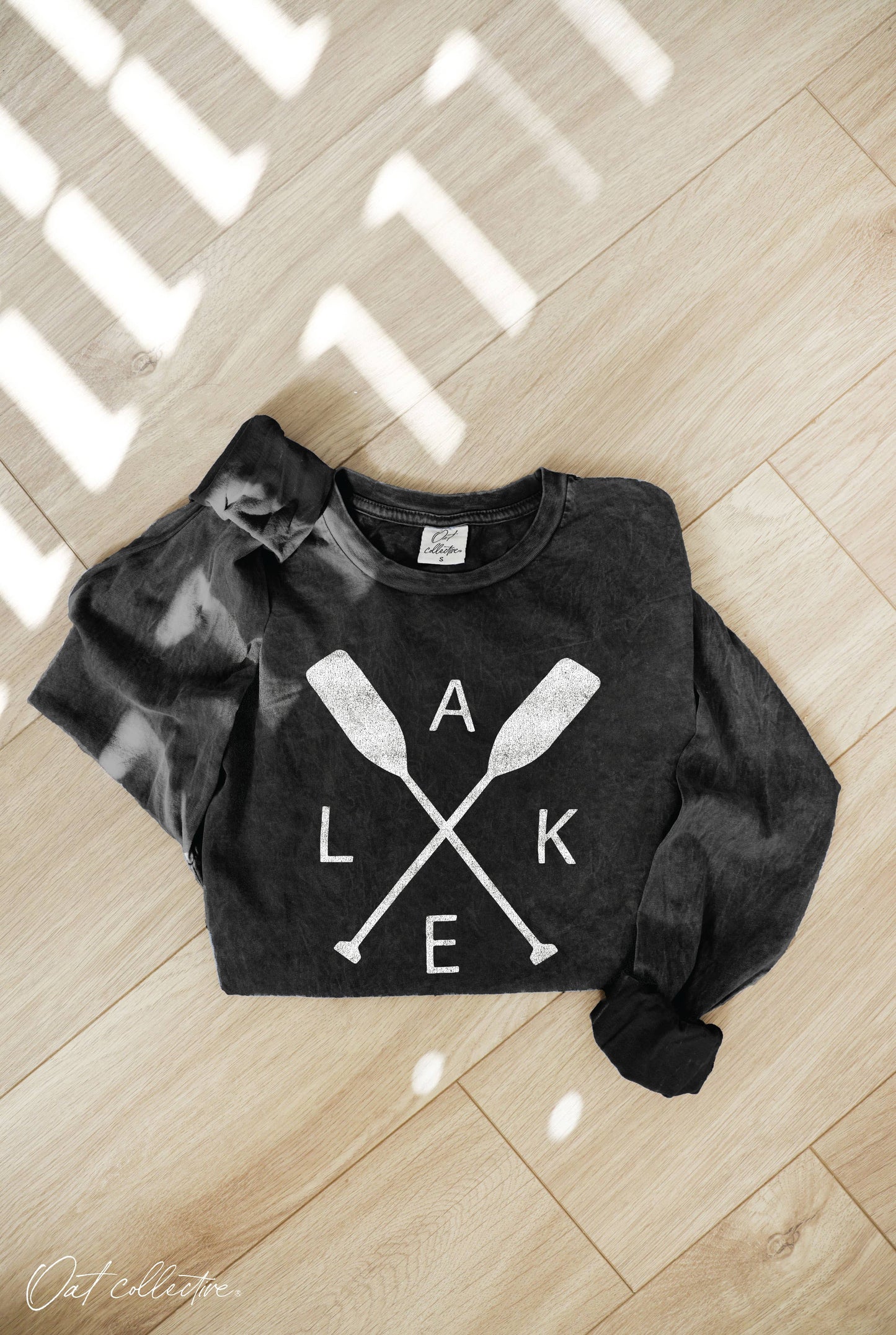 LAKE Mineral Washed Long Sleeve Graphic  : CREAM / M