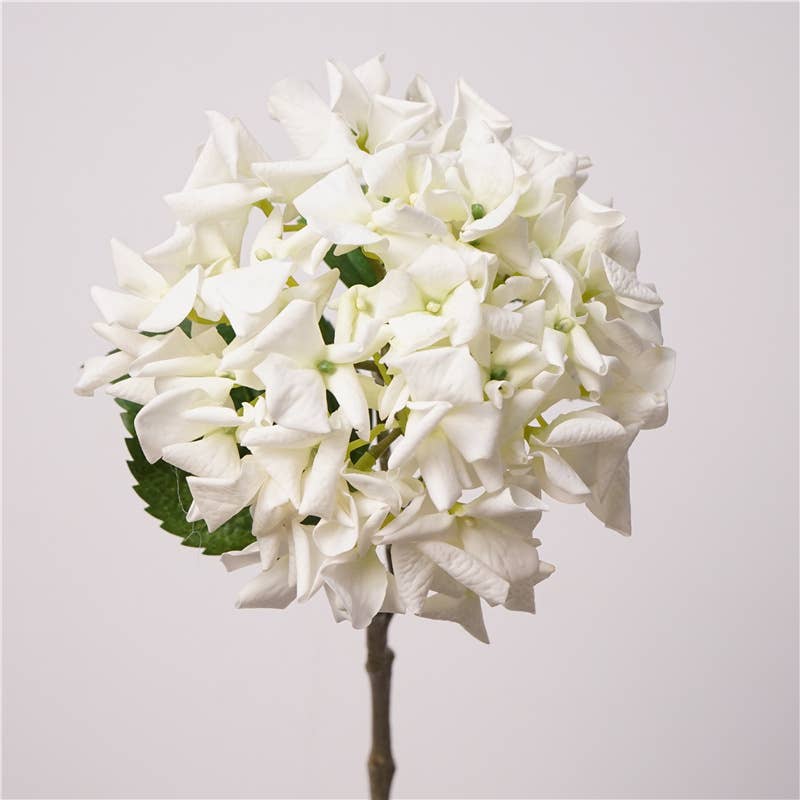 24"Lux Designer-Grade Ultra-Realistic Hydrangea–(7"Bloom): Elegant Brown