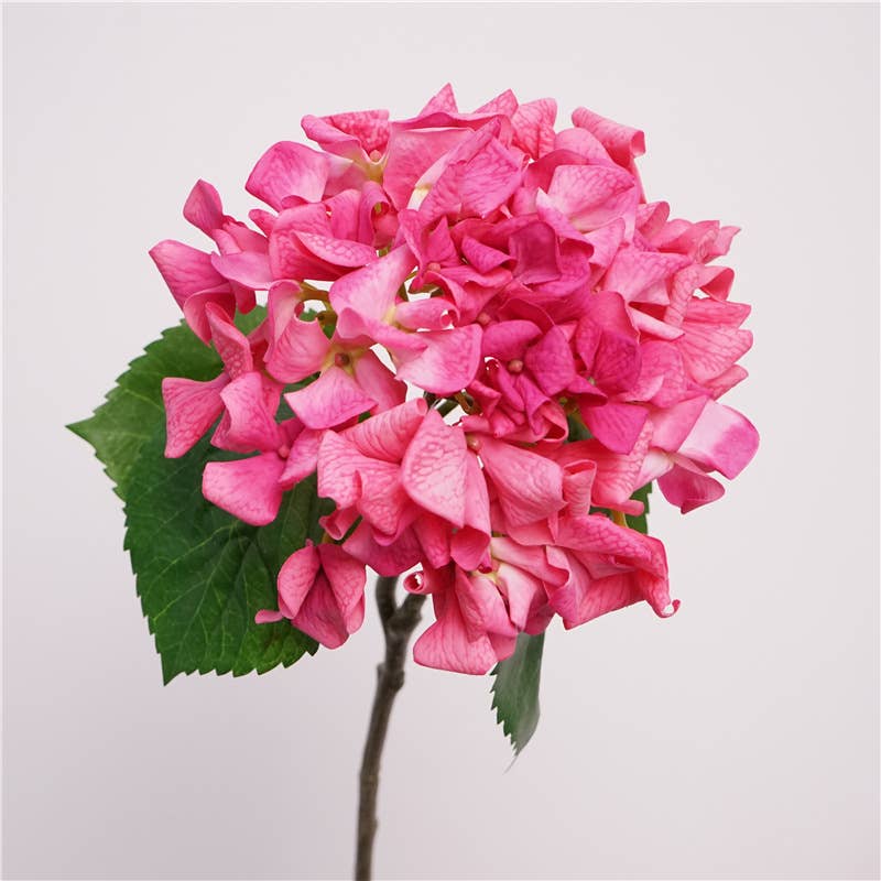 24"Lux Designer-Grade Ultra-Realistic Hydrangea–(7"Bloom): Elegant Brown