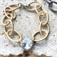 Chunky bracelet Swarovski crystal gift boutique: Matte gold