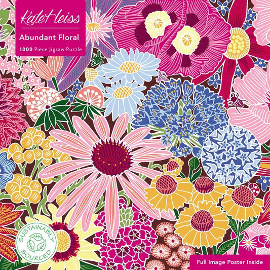 Adult Sustainable Jigsaw Puzzle Kate Heiss: Abundant Floral by: Jigsaw; 1 pages / English