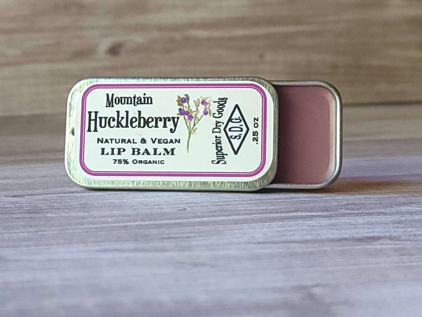 Mountain Huckleberry Lip Balm | Aluminum Slider | Natural
