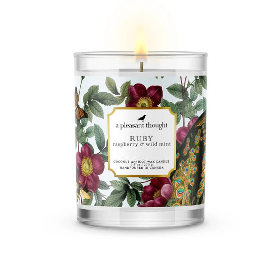 RUBY | RASPBERRY & WILD MINT | CANDLE: Wood
