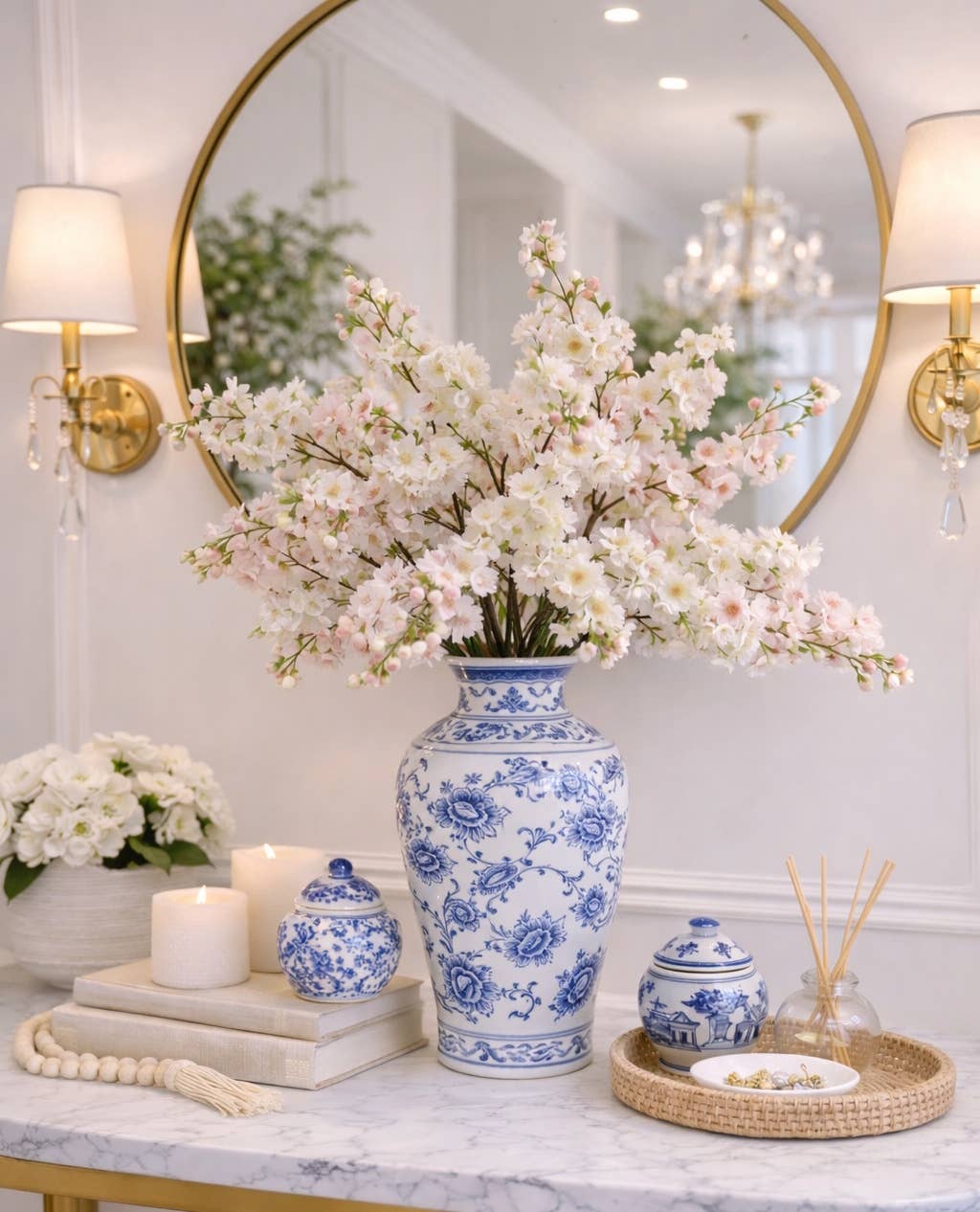 Cherry Blossom Branch : Light Pink / Short-19"