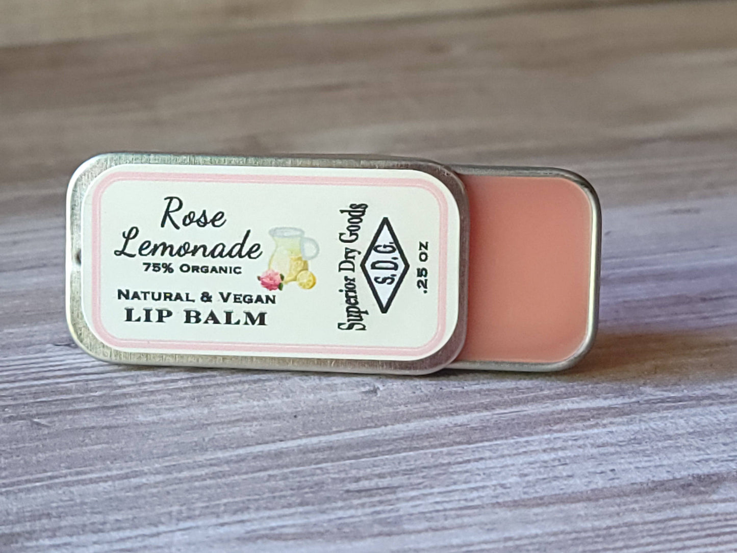 Rose Lemonade Lip Balm | Aluminum Slider | All Natural