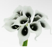 14” Calla Lilies Picasso Black real touch