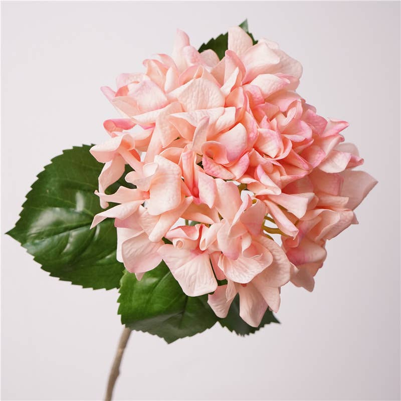 24"Lux Designer-Grade Ultra-Realistic Hydrangea–(7"Bloom): Elegant Brown