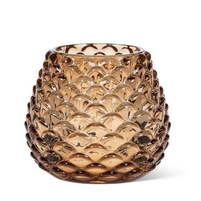 Medium Pinecone Tealight: Amber