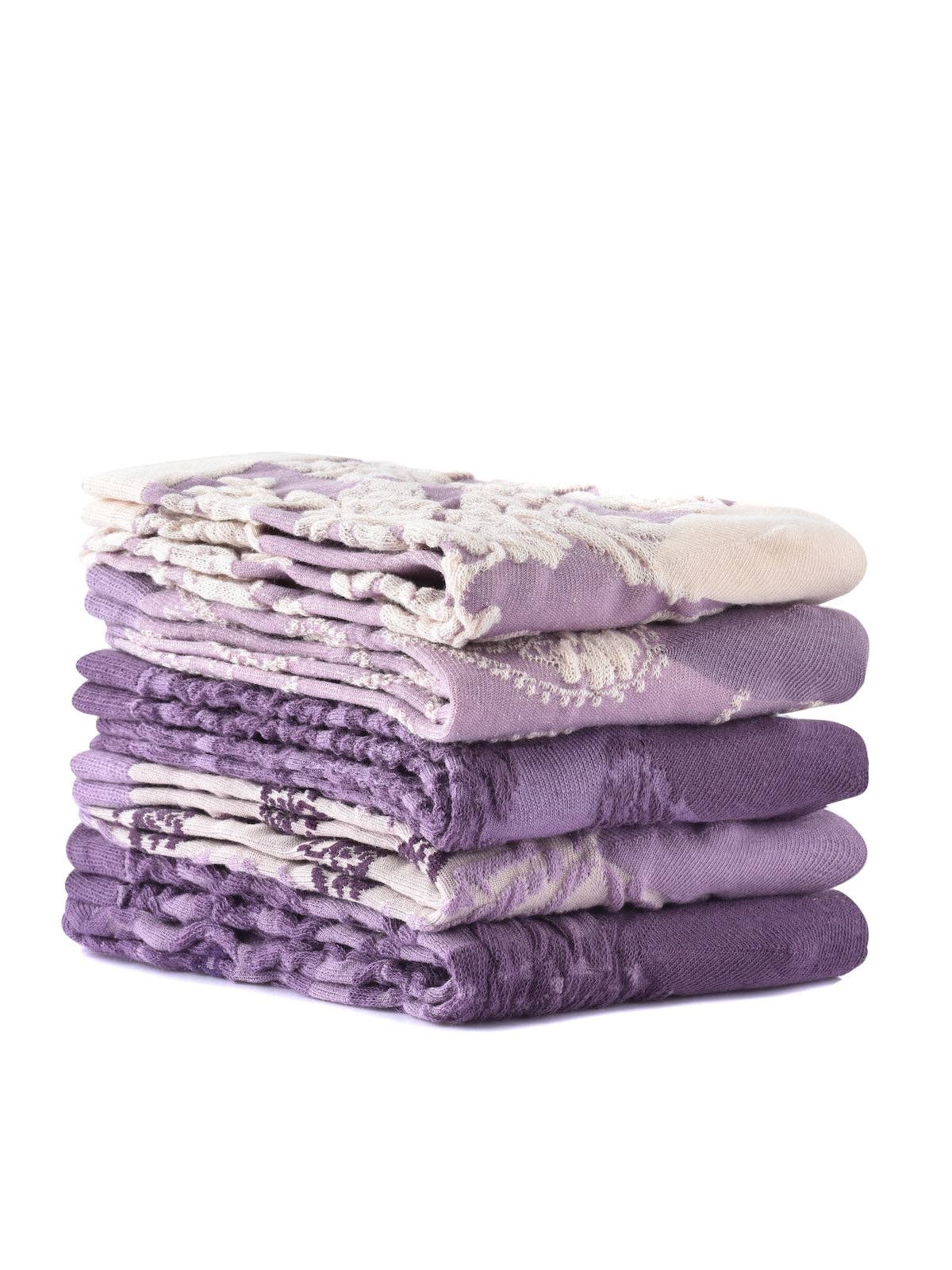 Rufia - Purple Embossed Women's Socks: 1 / One Size