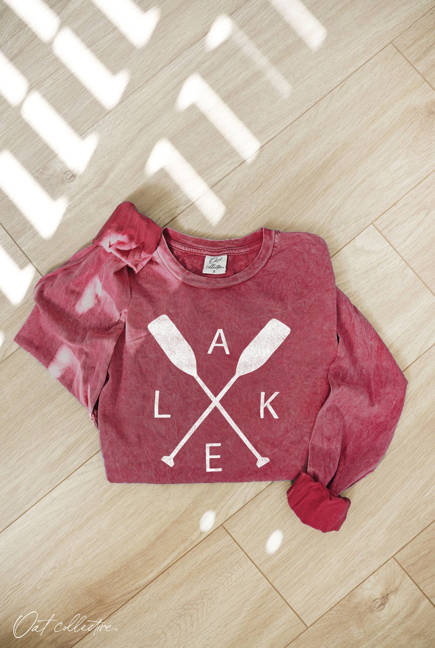 LAKE Mineral Washed Long Sleeve Graphic  : CREAM / L