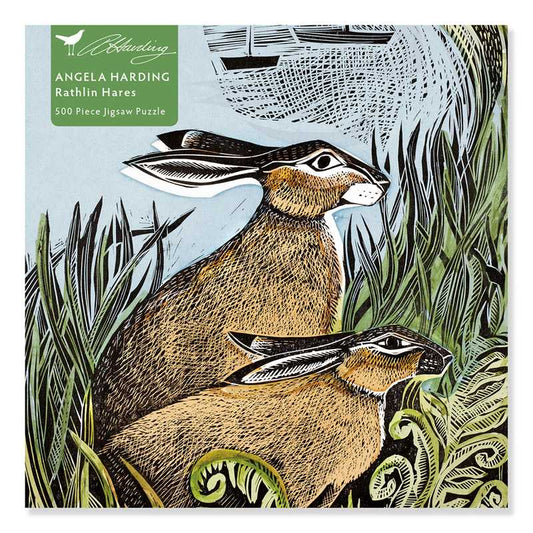 Adult Jigsaw Puzzle Angela Harding: Rathlin Hares (500 pieces) by: Jigsaw; 1 pages / English