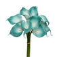 Pack of 10-real touch calla lily green color palette: Picasso Clover Green
