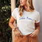 LAKE BUM Graphic T-shirt: BLACK / S