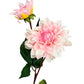 24" Lifelike Real Touch Dahlia -2 flowers: Natural White