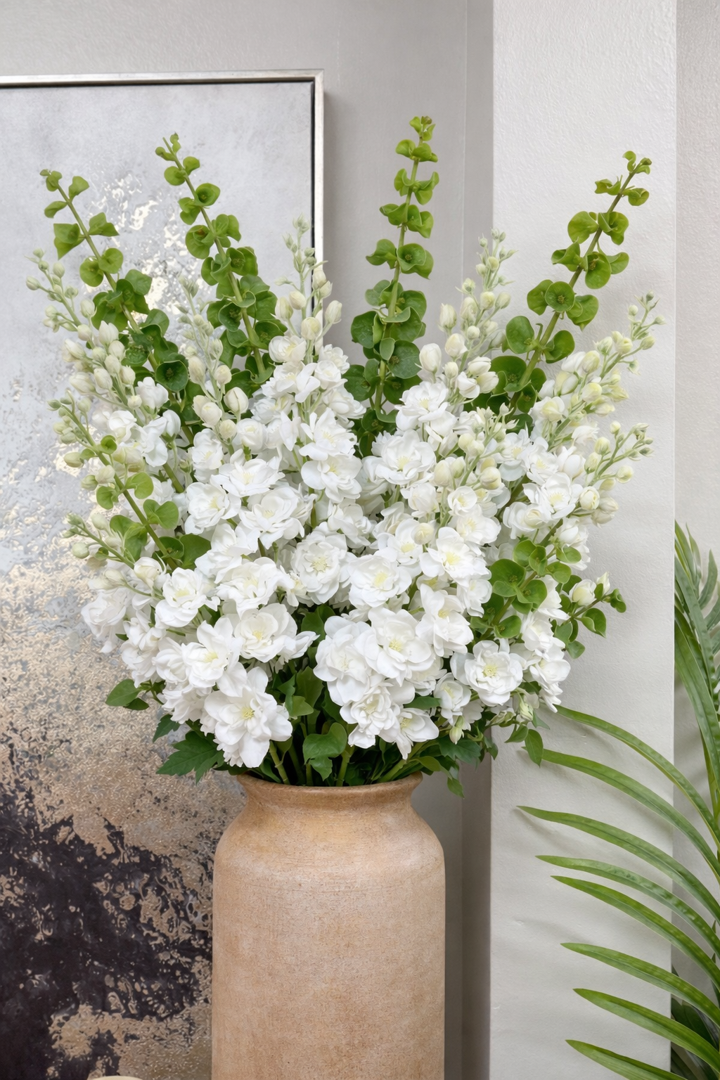 27"Real Touch Delphinium: Begonia Pink