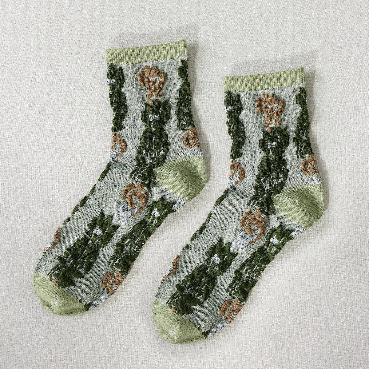 Rufia - Retro Embossed Women's Socks: 1 / One Size