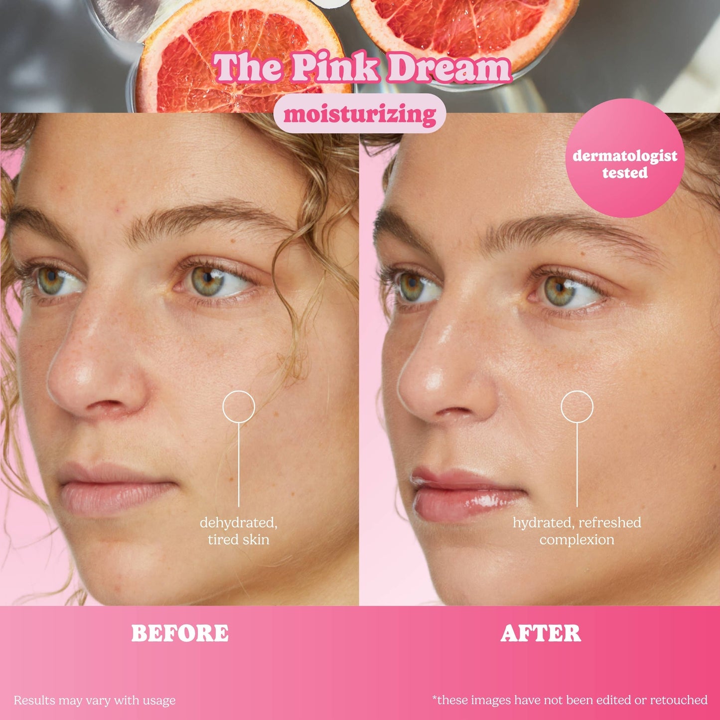 Pink Dream Moisturizing Raw Juice Sheet Mask: With Peg Hole