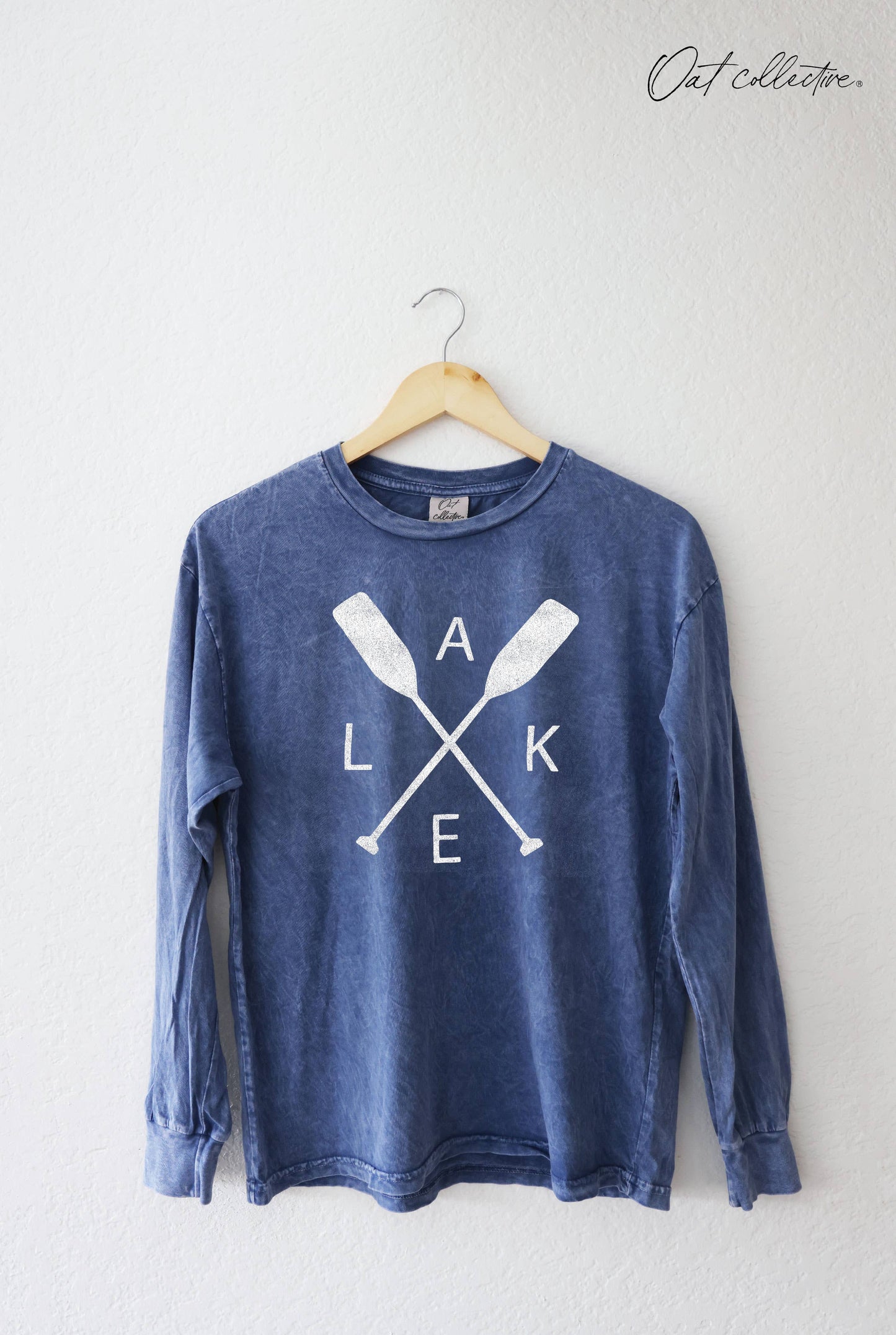 LAKE Mineral Washed Long Sleeve Graphic  : CREAM / M