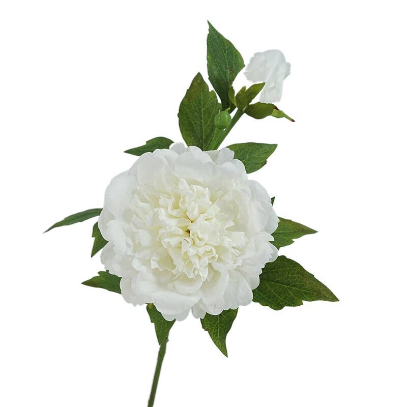 25.5"- Real Touch Peony Stem-2 Blooms: Hot Pink