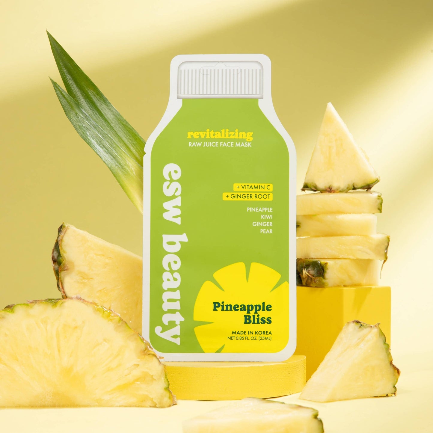 Pineapple Bliss Revitalizing Raw Juice Sheet Mask: With Peg Hole
