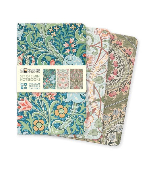 William Morris Gallery Set of 3 Mini Notebooks by: Notebook / blank book; 64 pages / English