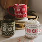 Green Fair Isle Sweater Stoneware Coffee Mug