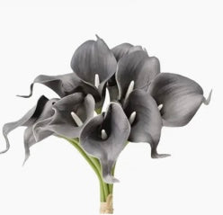 14” Calla Lilies Grey real touch