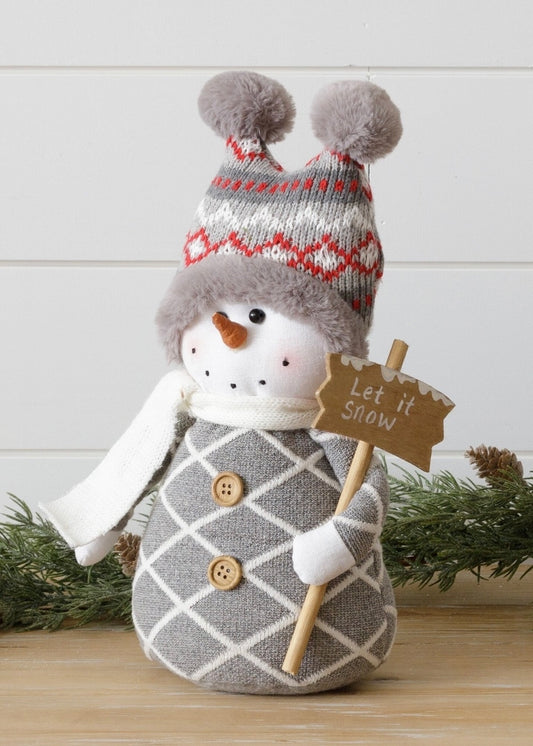 Snow Buddies - Snowman Sitter with Pom Pom Beanie