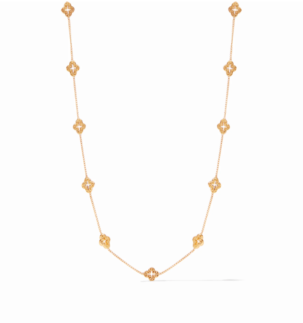 Florentine Demi Delicate Station Gold Necklace