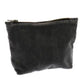 Velvet Zipper Pouch - Dark Grey