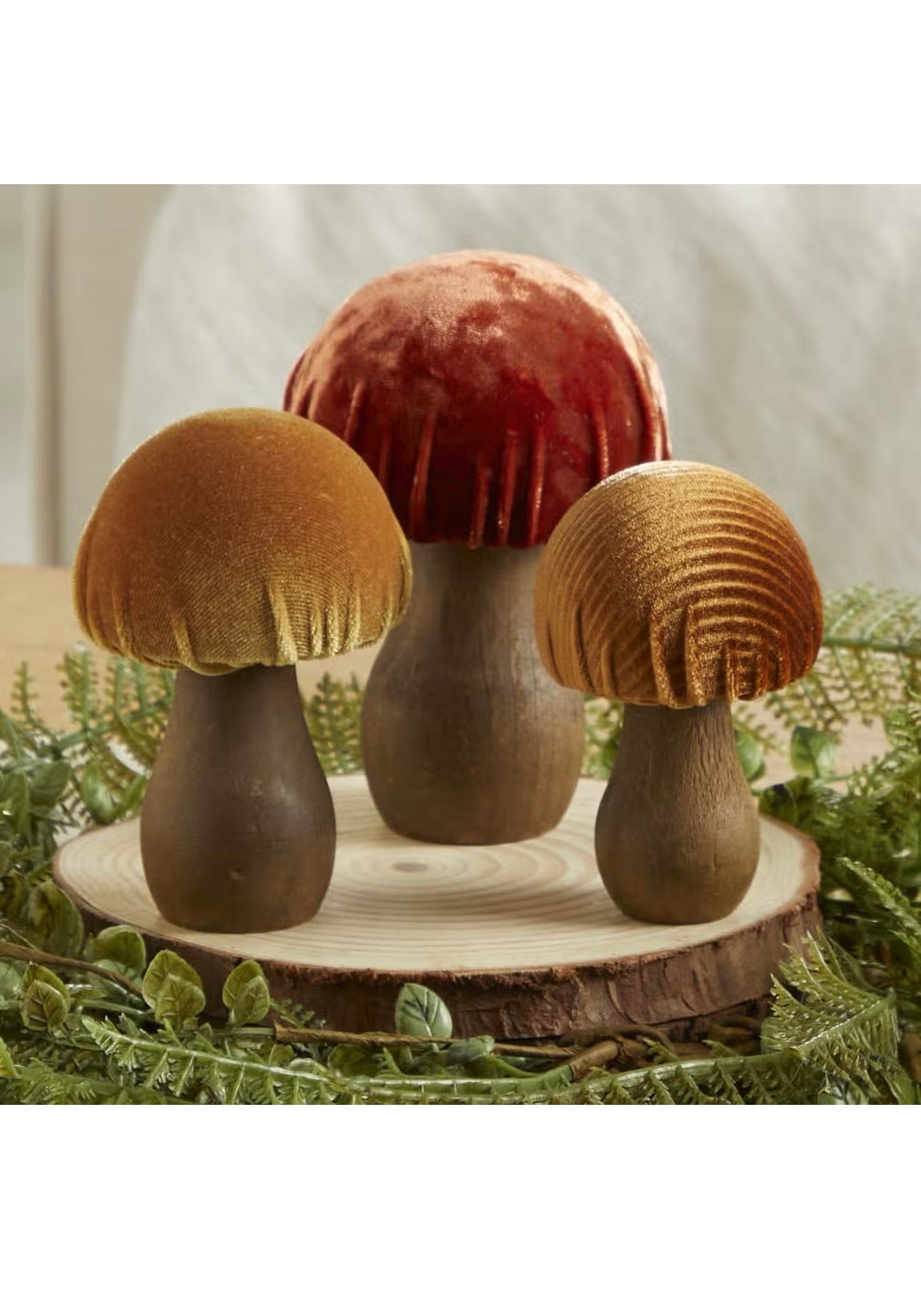 Velvet Mushrooms - 3 Set
