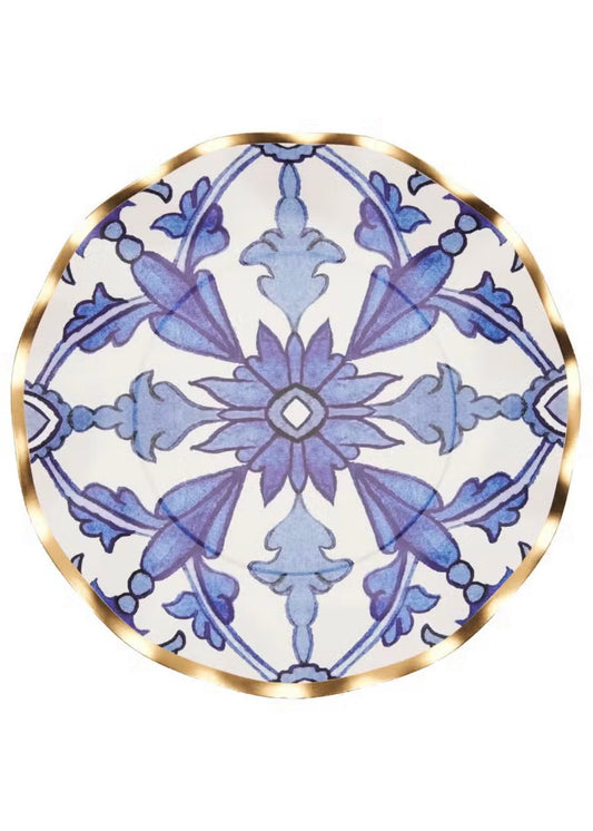 Moroccan Nights Salad Wavy Paper Plate/8pk