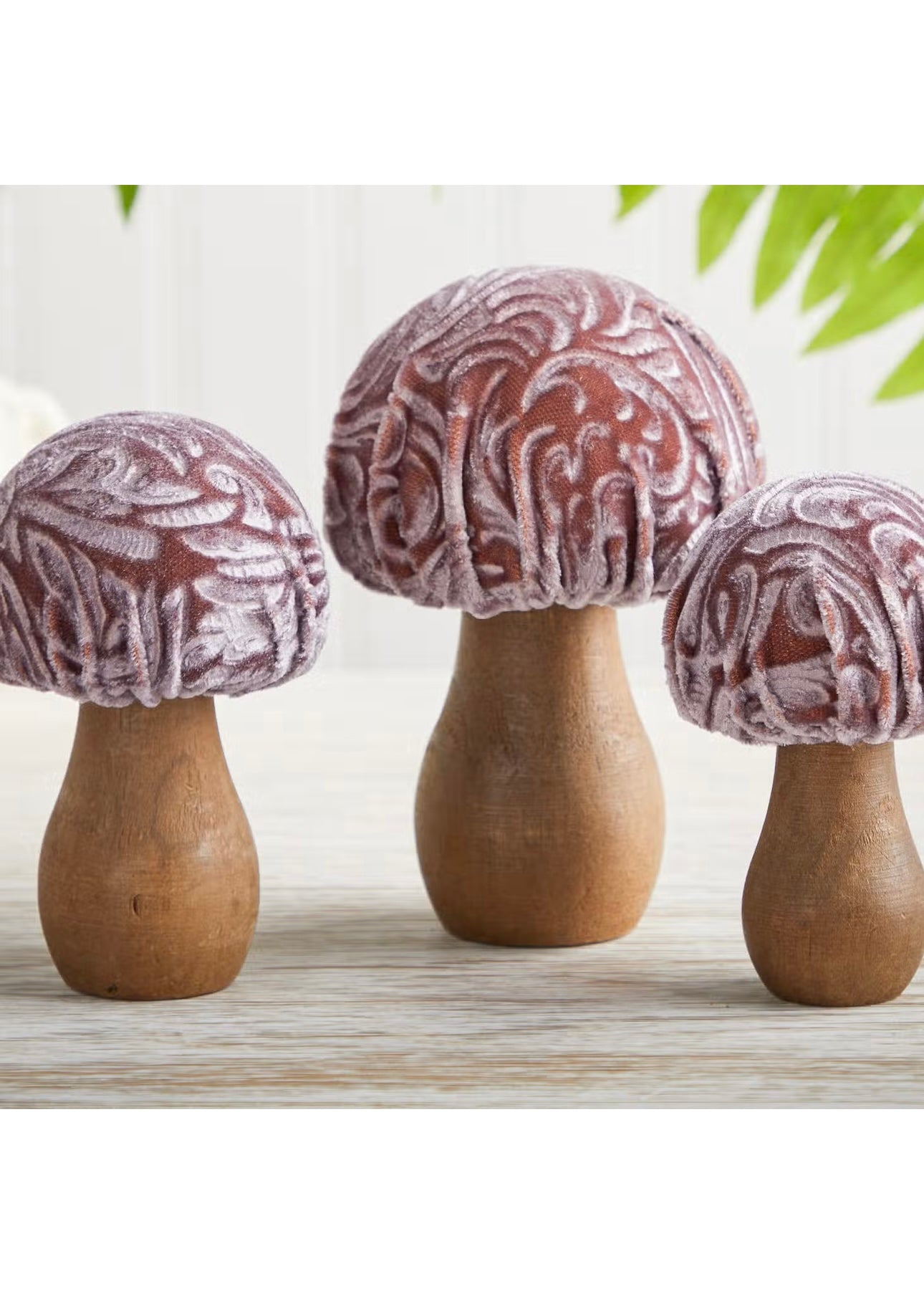 Velvet Mushrooms - 3 Set