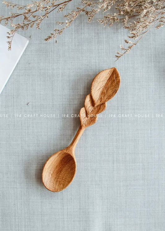 Tree Leaf Wooden Spoon