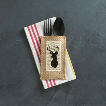 Deer Patch Silverware Pouch - Set of 8