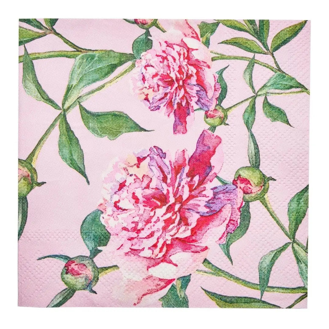 Cocktail Napkin Pink Peonies - Thumbnail 5