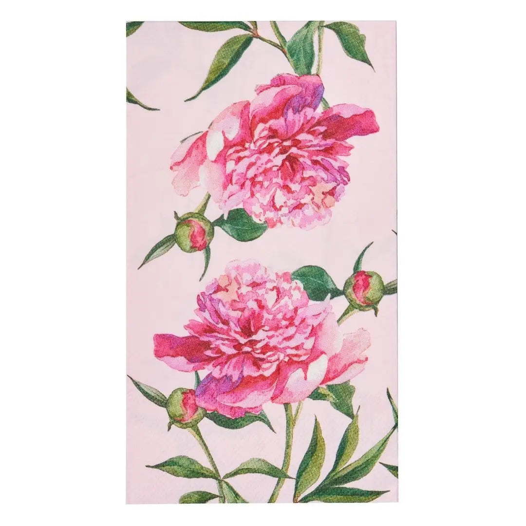 Pink Peonies Guest Towel 3 Ply/20pk