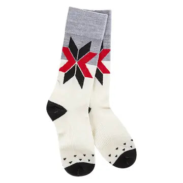 Woods Crew Neutral Fair Isle  Sock