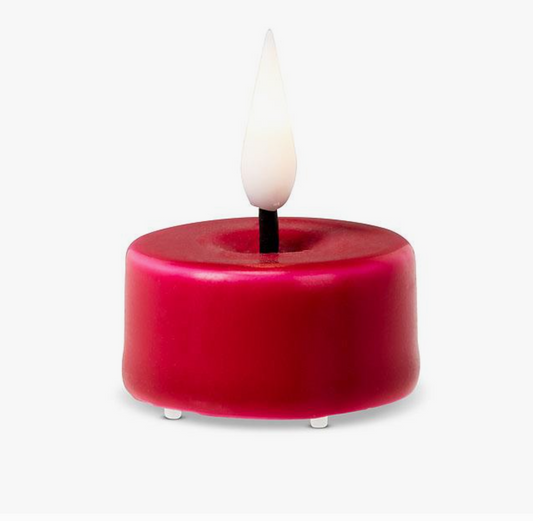 Red LED Tealight - 1.5"H - set of 6