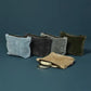 Velvet Zipper Pouch - Dark Grey