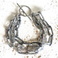 Triple layered burnished silver bracelet