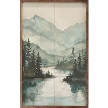 Mountain River View Framed Print