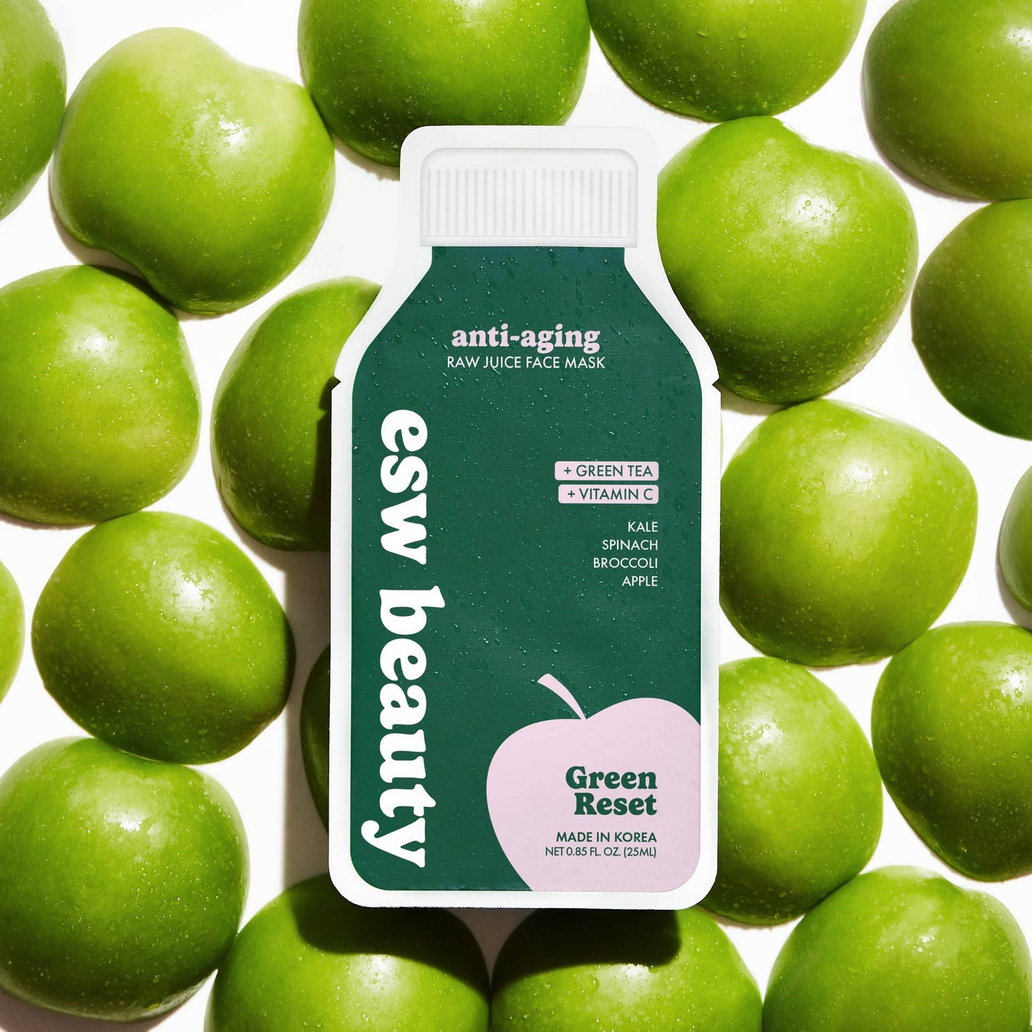 Green Reset Anti Aging Raw Juice Sheet Mask: With Peg Hole