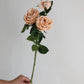 Real Touch Cabbage Rose: Dark Mocha 28.75”