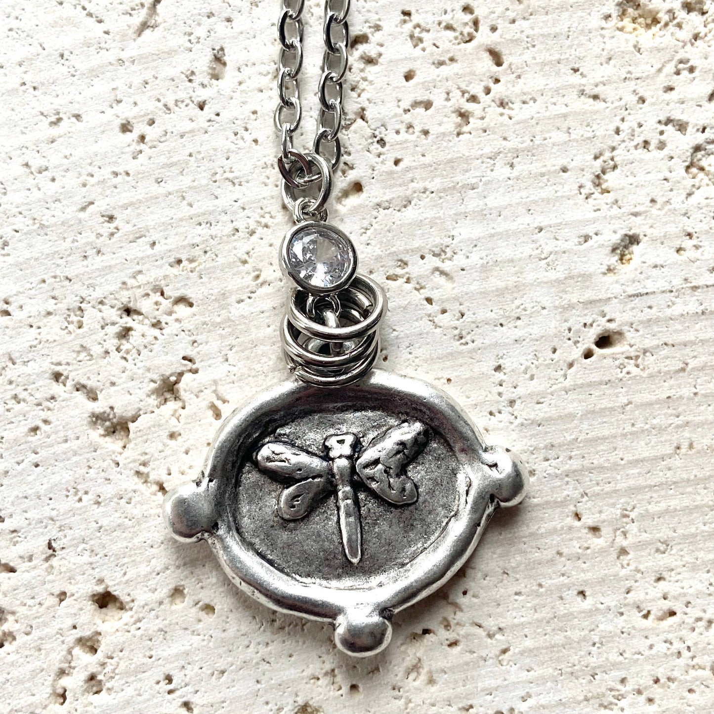 Dragonfly necklace non tarnishing jewelry boutique salon