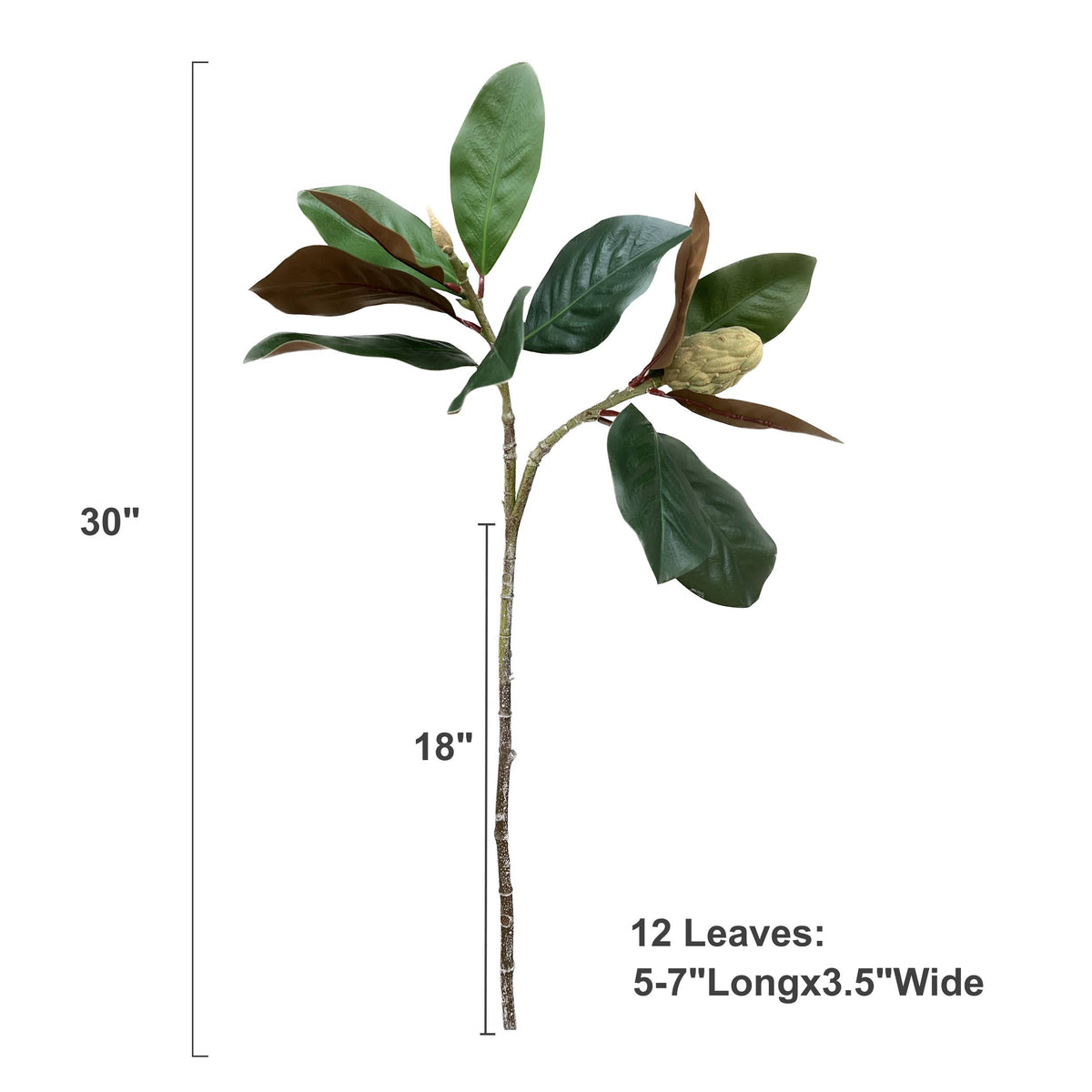 30"Artificial Magnolia Stem w/ Buds